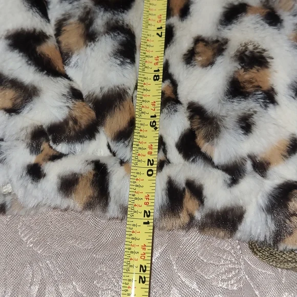 NWT Leopard Print Coat Jacket Faux Fur VS PINK & Know One Cares Large - Picture 14 of 17